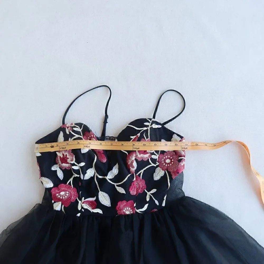 Social Code Embroidered and Tulle Mini Dress - Picture 10 of 12